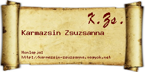 Karmazsin Zsuzsanna névjegykártya