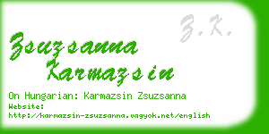 zsuzsanna karmazsin business card